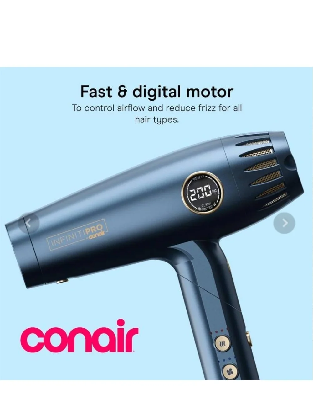 Conair InfinitiPRO DigitalAIRE Multi-Styler Hair Dryer | Ultra-lightweight